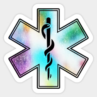 Star of Life-Splatter Sticker